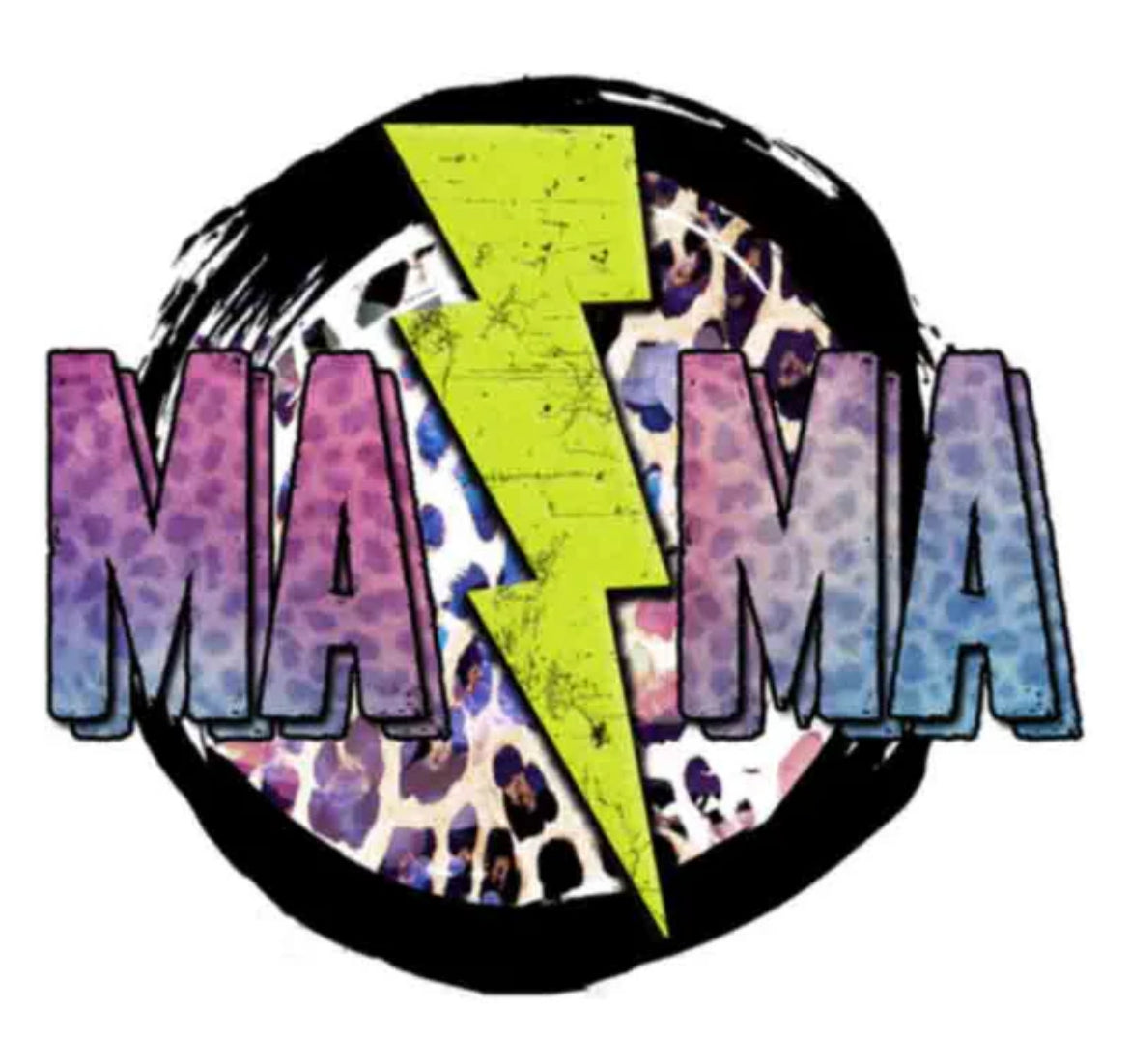 MAMA WITH LIGHTENING STRIKE DTF TRANSFER FOR SHIRTS